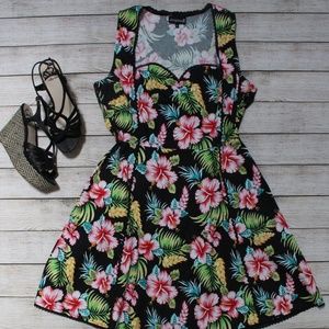 Sourpuss Lucille Floral Sweetheart Pinup Dress